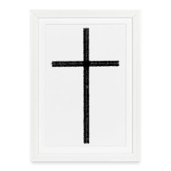 Jesus Christ Cross Easter - Framed poster (27 × 37 cm) - white - Front