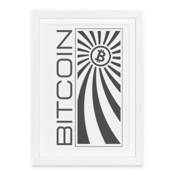 Bitcoin BTC Logo - Framed poster (27 × 37 cm) - white - Front