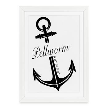 Pellworm - Gerahmtes Poster (27 × 37 cm) - Weiß - Vorne