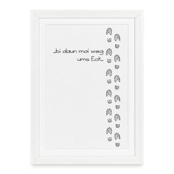 bi daun moi au coin de la rue - Je suis alors au coin de la rue - Affiche encadrée (27 × 37 cm) - blanc - Devant