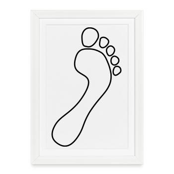 Natural Runners Barefoot Outline 2023 (Garantie du prix le plus bas) - Affiche encadrée (27 × 37 cm) - blanc - Devant