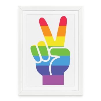 Mois de la fierté LGBT - Victoire! - Affiche encadrée (27 × 37 cm) - blanc - Devant