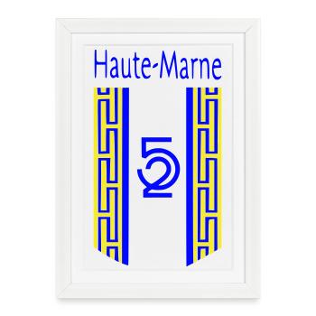 Haute-Marne - Affiche encadrée (27 × 37 cm) - blanc - Devant