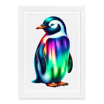 Penguin - Framed poster (27 × 37 cm) - white - Front