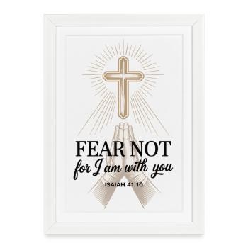 T-shirt de verset biblique inspirant pour les chrétiens - Affiche encadrée (27 × 37 cm) - blanc - Devant