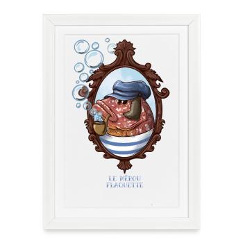 Grouper Flaquette Marin - Framed poster (27 × 37 cm) - white - Front
