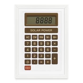 Calculateur d’énergie solaire rétro - Affiche encadrée (27 × 37 cm) - blanc - Devant