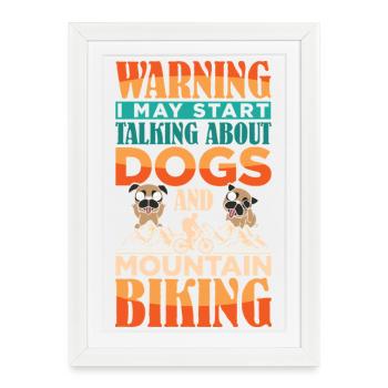 Propriétaire de VTT Vélo de VTT - Affiche encadrée (27 × 37 cm) - blanc - Devant