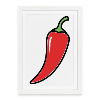 Chili Pepper Hot Comic - Framed poster (27 × 37 cm) - white - Front