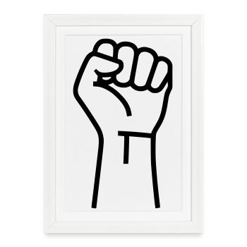 Résumé de la protestation contre la Résistance du Poing - Affiche encadrée (27 × 37 cm) - blanc - Devant