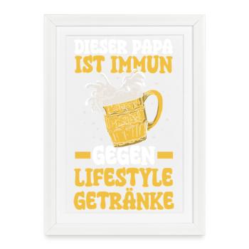 Beer Father Father's Day Dad - Framed poster (27 × 37 cm) - white - Front