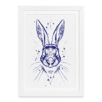 Bunny Easter Bunny Easter Vintage Animal - Framed poster (27 × 37 cm) - white - Front