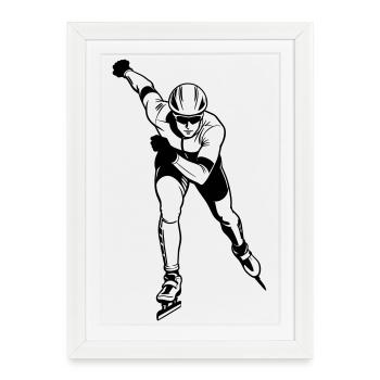 patin - Affiche encadrée (27 × 37 cm) - blanc - Devant