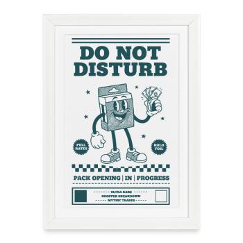 Ne pas interrompre l’ouverture de paquets en cours de trading - Affiche encadrée (27 × 37 cm) - blanc - Devant