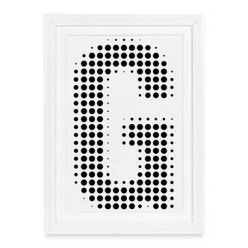 Letter G – Dot Pattern Initial Design - Framed poster (27 × 37 cm) - white - Front