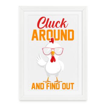 Élevage de coqs, volaille, poulet - Affiche encadrée (27 × 37 cm) - blanc - Devant