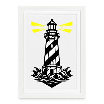 Icône de la Côte du Phare - Affiche encadrée (27 × 37 cm) - blanc - Devant