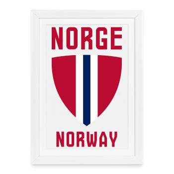 Norge - Norway - Framed poster (27 × 37 cm) - white - Front