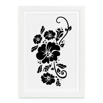floral flower blumen sommer - Framed poster (27 × 37 cm) - white - Front
