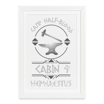 Cabin #9 in Camp Half Blood, Child of Hephaestus - Framed poster (27 × 37 cm) - white - Front