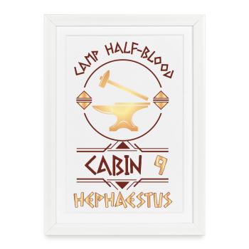 Cabin #9 in Camp Half Blood, Child of Hephaestus - Framed poster (27 × 37 cm) - white - Front