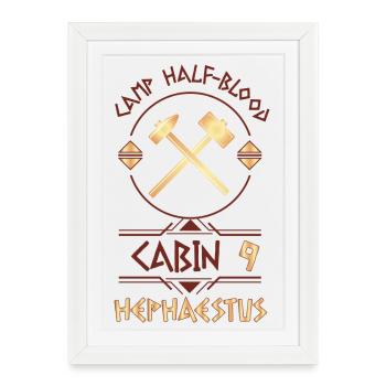 Cabin #9 in Camp Half Blood, Child of Hephaestus - Framed poster (27 × 37 cm) - white - Front