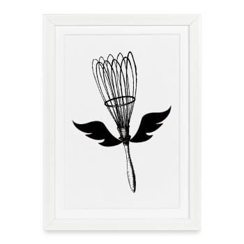 Cuisine Rebel - Affiche encadrée (27 × 37 cm) - blanc - Devant