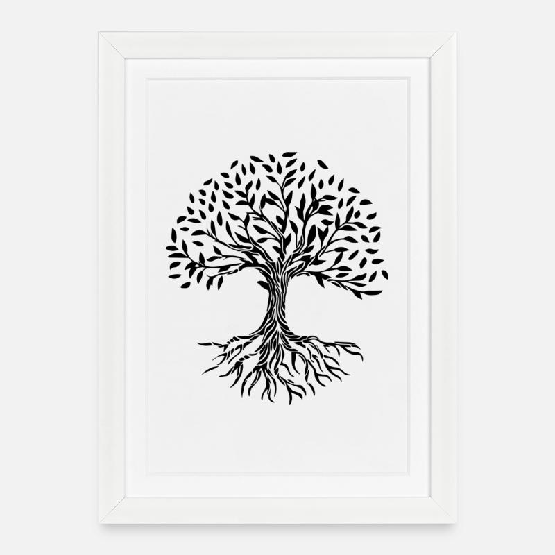 tree - Framed poster (27 × 37 cm) - white
