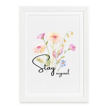 Watercolor Flower Bouquet - Framed poster (27 × 37 cm) - white - Front
