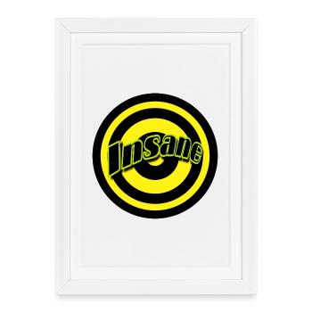 Insane Neon Circle Design - Framed poster (27 × 37 cm) - white - Front