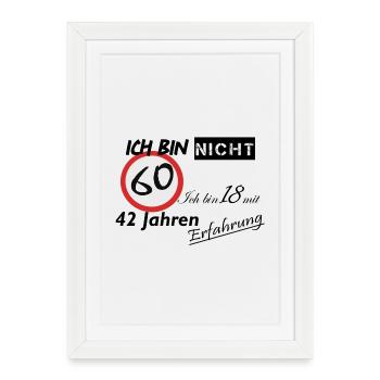 60-Sekunden Timer Design - Gerahmtes Poster (27 × 37 cm) - Weiß - Vorne