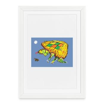 Two very different citizens staring at each other  - Framed poster (27 × 37 cm) - white - Front