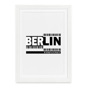 BERLIN - Barcode - Framed poster (27 × 37 cm) - white - Front