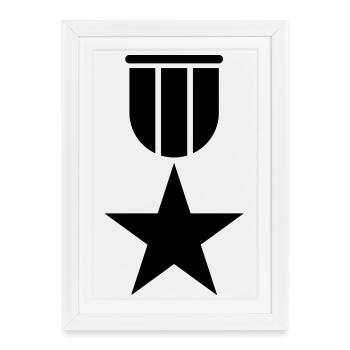 Médaille de prix - Affiche encadrée (27 × 37 cm) - blanc - Devant