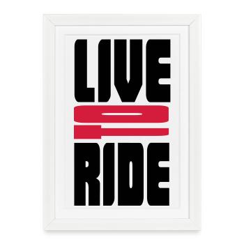 biker - Framed poster (27 × 37 cm) - white - Front