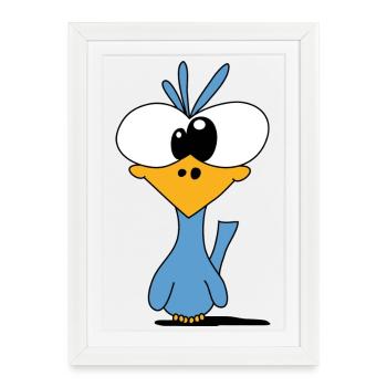 Bird V2 - Framed poster (27 × 37 cm) - white - Front
