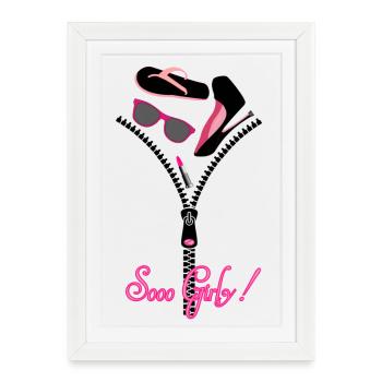 So Girly - Affiche encadrée (27 × 37 cm) - blanc - Devant