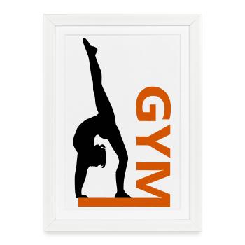 Gymnastics - Framed poster (27 × 37 cm) - white - Front