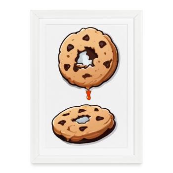 Délice de biscuits au chocolat - Affiche encadrée (27 × 37 cm) - blanc - Devant