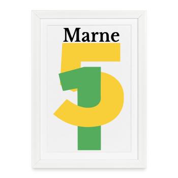 Marne - Affiche encadrée (27 × 37 cm) - blanc - Devant