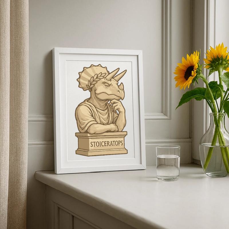 Stoiceratops Affiche encadrée (27 × 37 cm)
