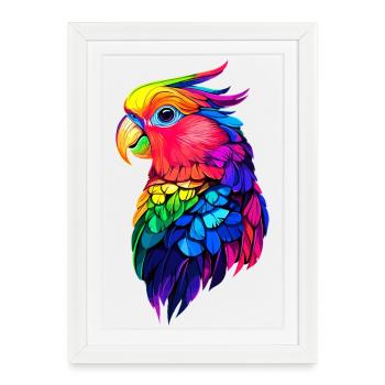 Parrot Macaw Parakeet Cockatoo Lover Parrots - Framed poster (27 × 37 cm) - white - Front