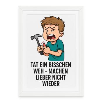 Blessé - Pas encore - Affiche encadrée (27 × 37 cm) - blanc - Devant