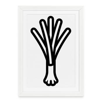 leek - Framed poster (27 × 37 cm) - white - Front