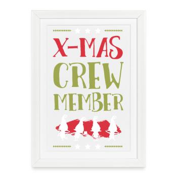 Membre de l’équipage de Noël - Affiche encadrée (27 × 37 cm) - blanc - Devant