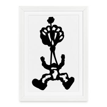 parachutiste - Affiche encadrée (27 × 37 cm) - blanc - Devant