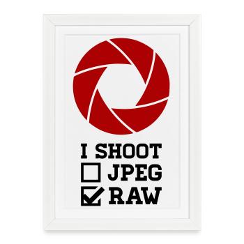 I Shoot Photography – Camera Design for Photographers - Framed poster (27 × 37 cm) - white - Front