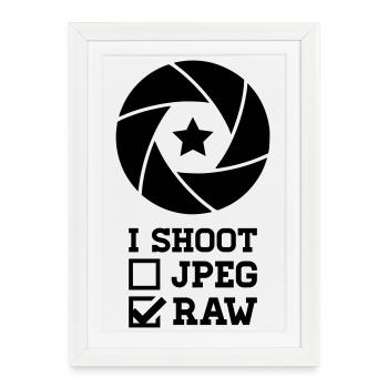 I Shoot Photography – Camera Design for Photographers - Framed poster (27 × 37 cm) - white - Front
