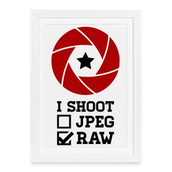 I Shoot Photography – Camera Design for Photographers - Framed poster (27 × 37 cm) - white - Front