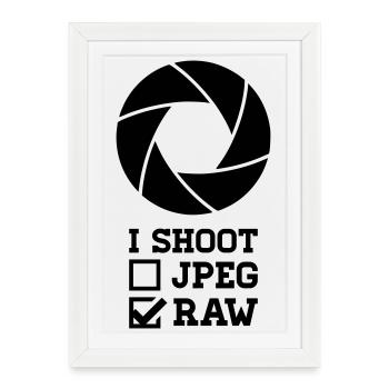 I Shoot Photography – Camera Design for Photographers - Framed poster (27 × 37 cm) - white - Front